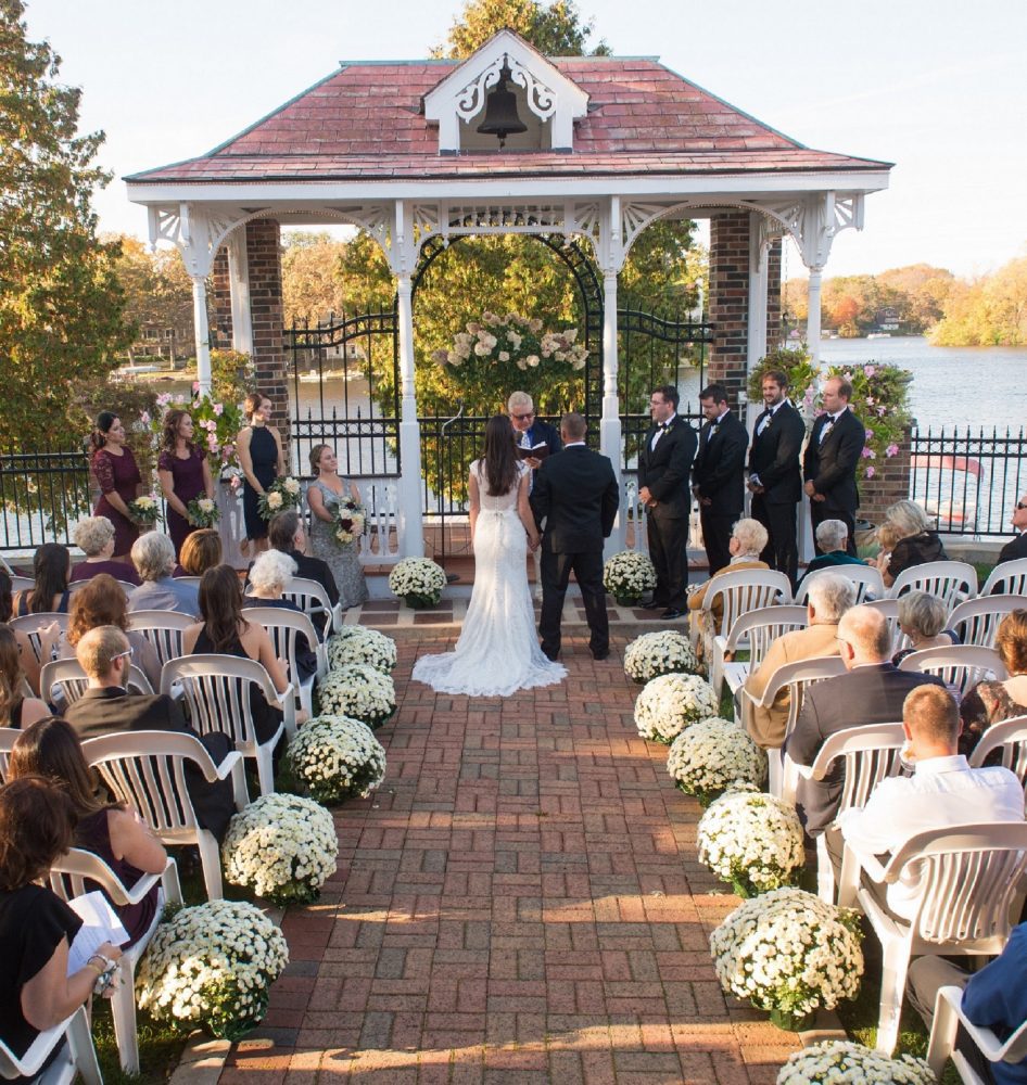 actual wedding ceremony at Golden Mast's gazebo