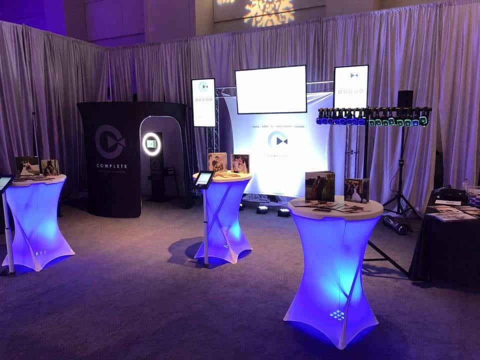 Booth set up at Bridal Show