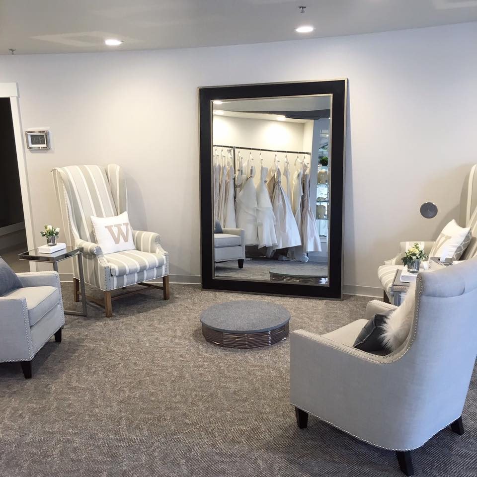 area where brides-to-be come out to see themselves on bridal Dresses they try on