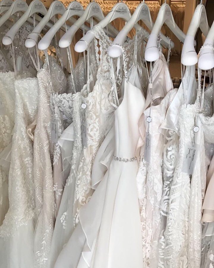 Rack of bridal gowns