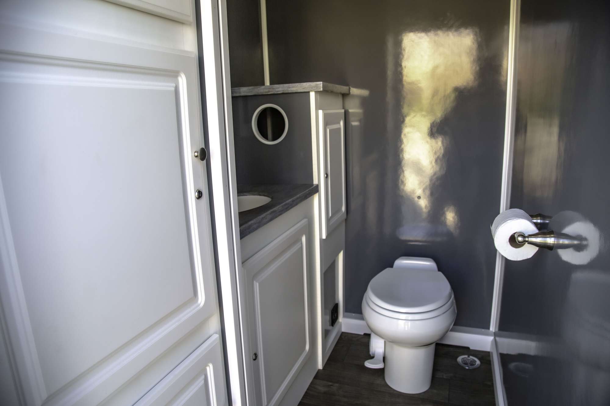 Interior of VIP Luxury Restroom Trailers by Arnold’s Environmental Services