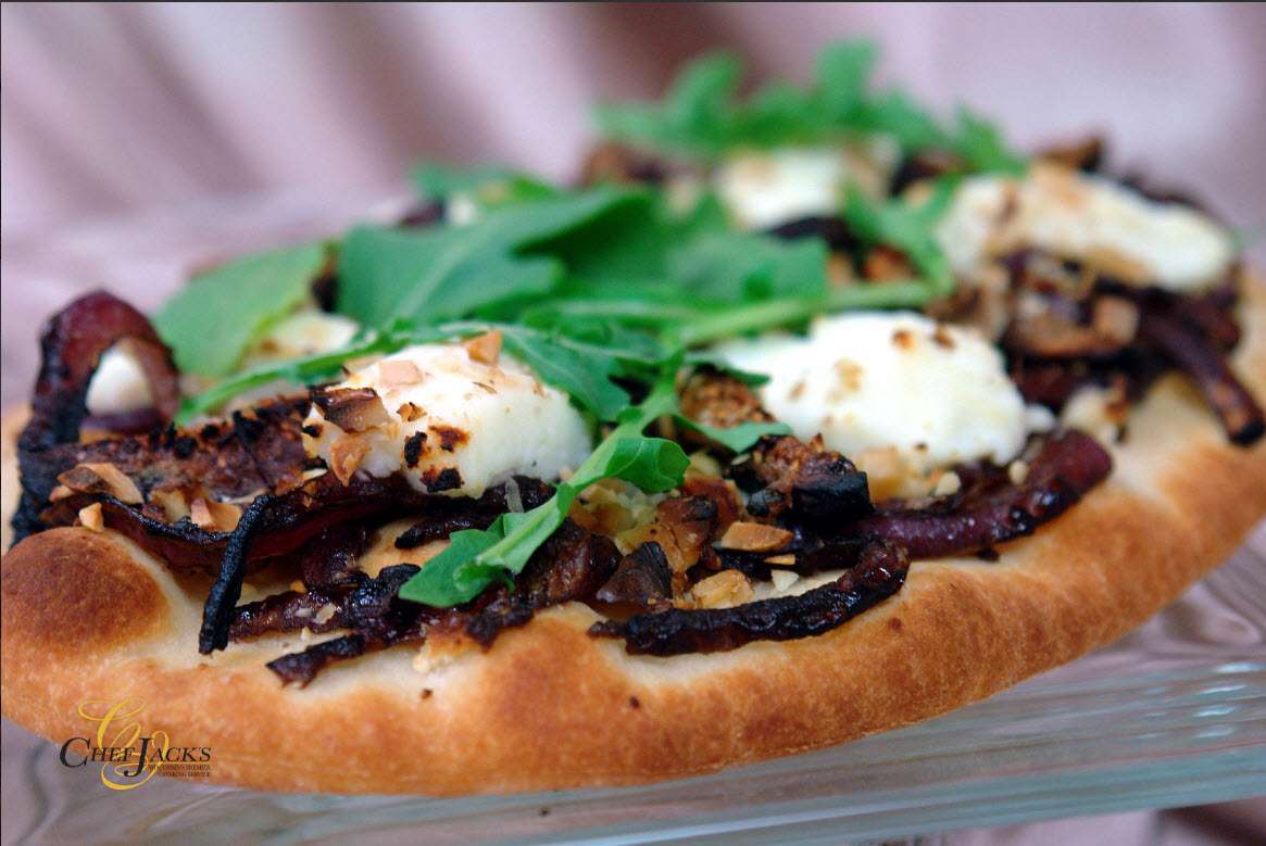Earthy flatbread pizza from Chef Jack's Catering