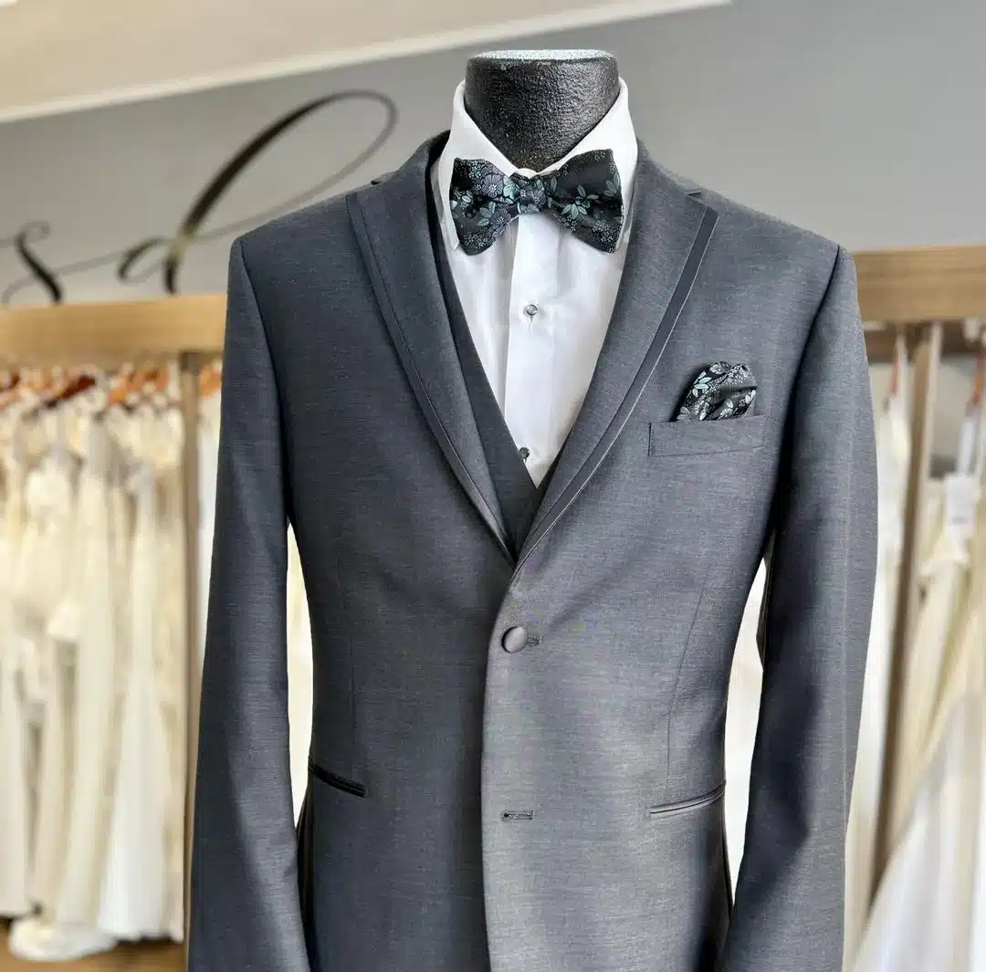 Dark Grey Tuxedo from Sandra D's and DuBois Formalwear.