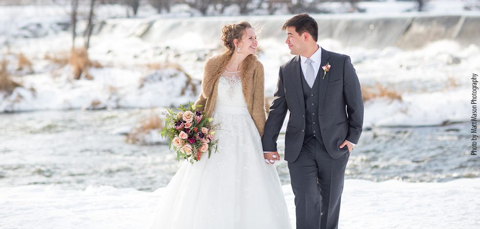 Emily and Brad’s Winter Wedding at the Veterans Terrace in Burlington