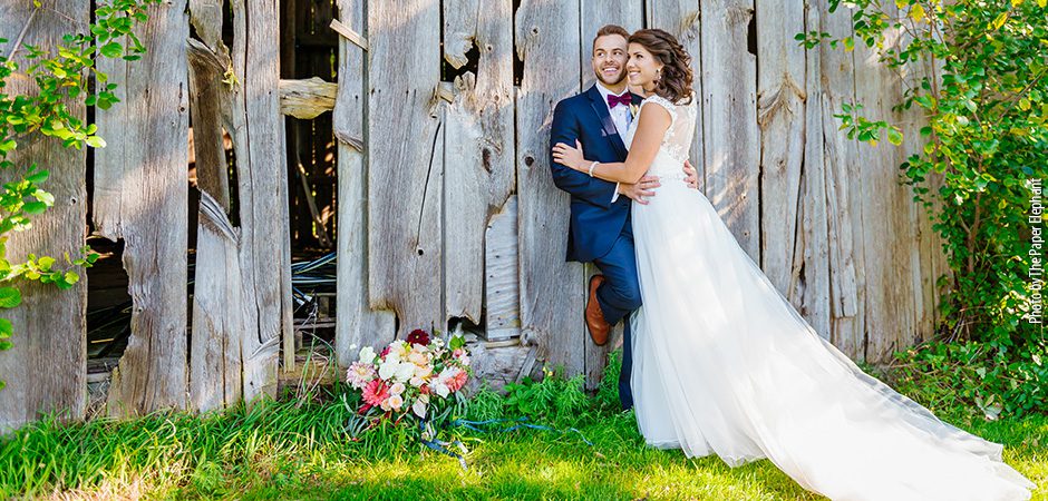 Gail & Joe’s Rustic Book-Themed Wedding at The Bog