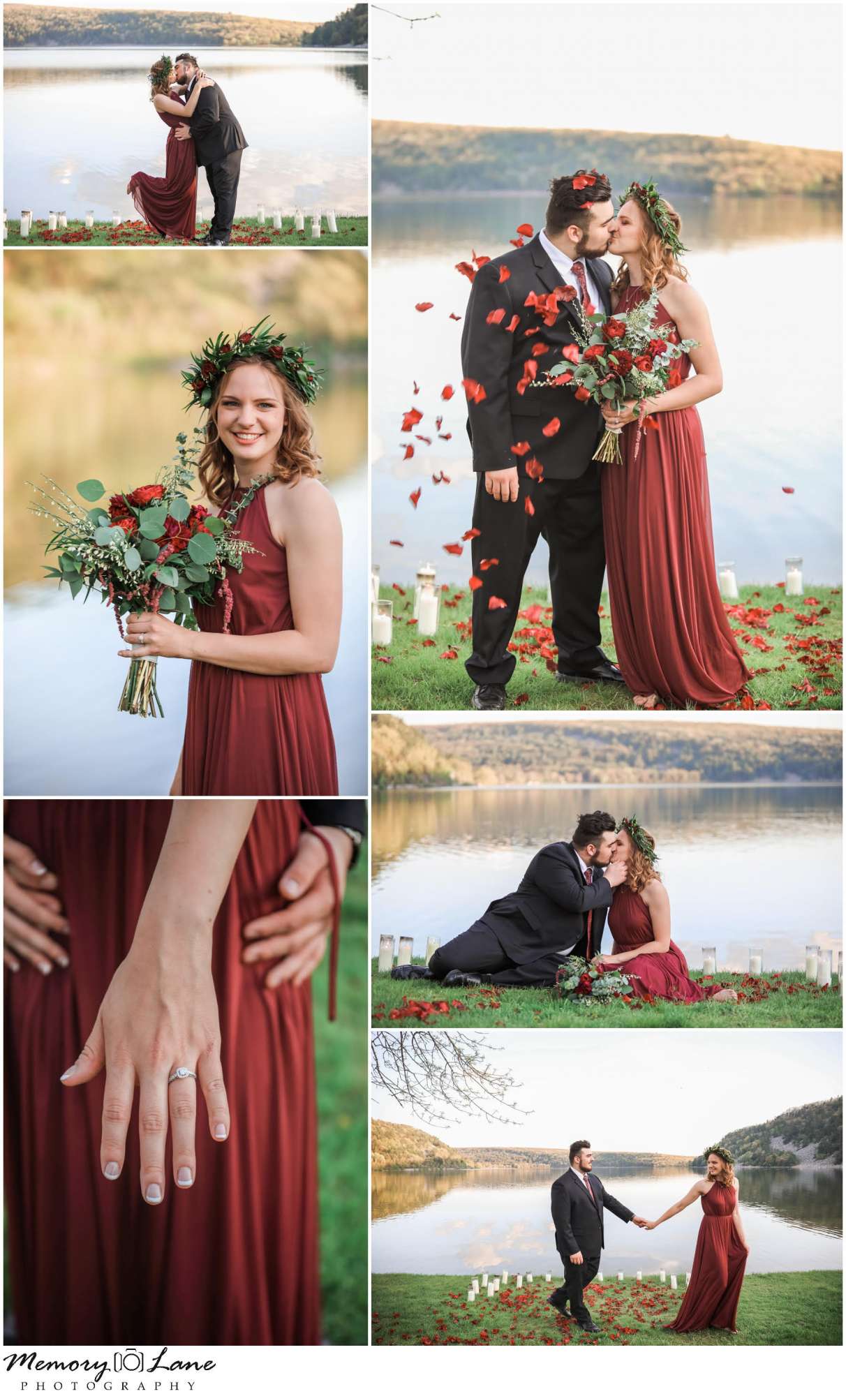 Wedding proposal collage