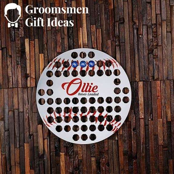 Personalized Baseball Beer Cap Map