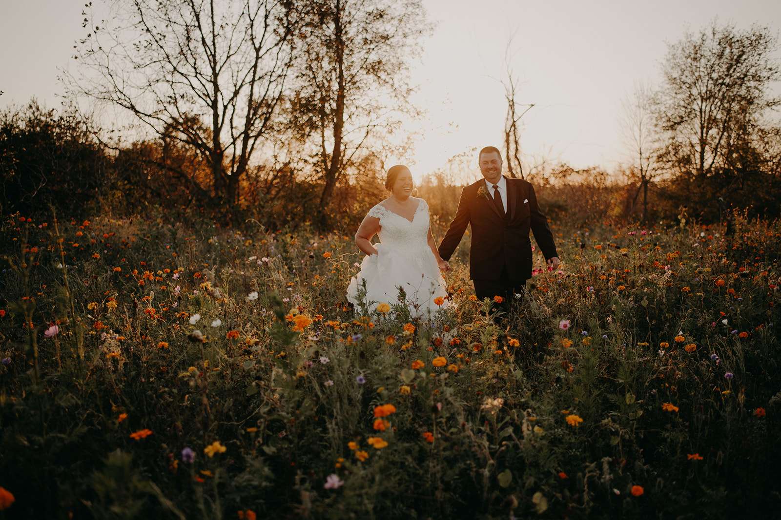 Walk the fields at The Hay Loft in Watertown, WI for dreamy wedding photos.