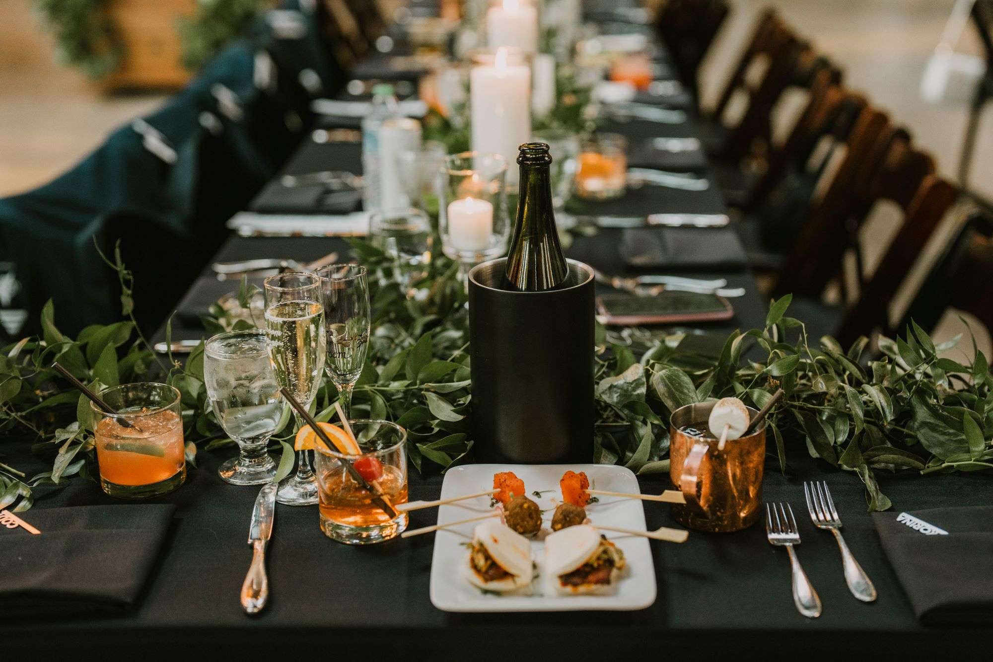 appetizer place setting by Noble Catering and Events