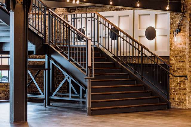 Bottom of the staircase at the Gage