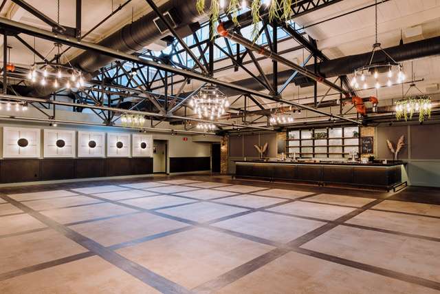 The Gage, a modern venue with an industrial vibe that seats 300 guests in West Allis, WI