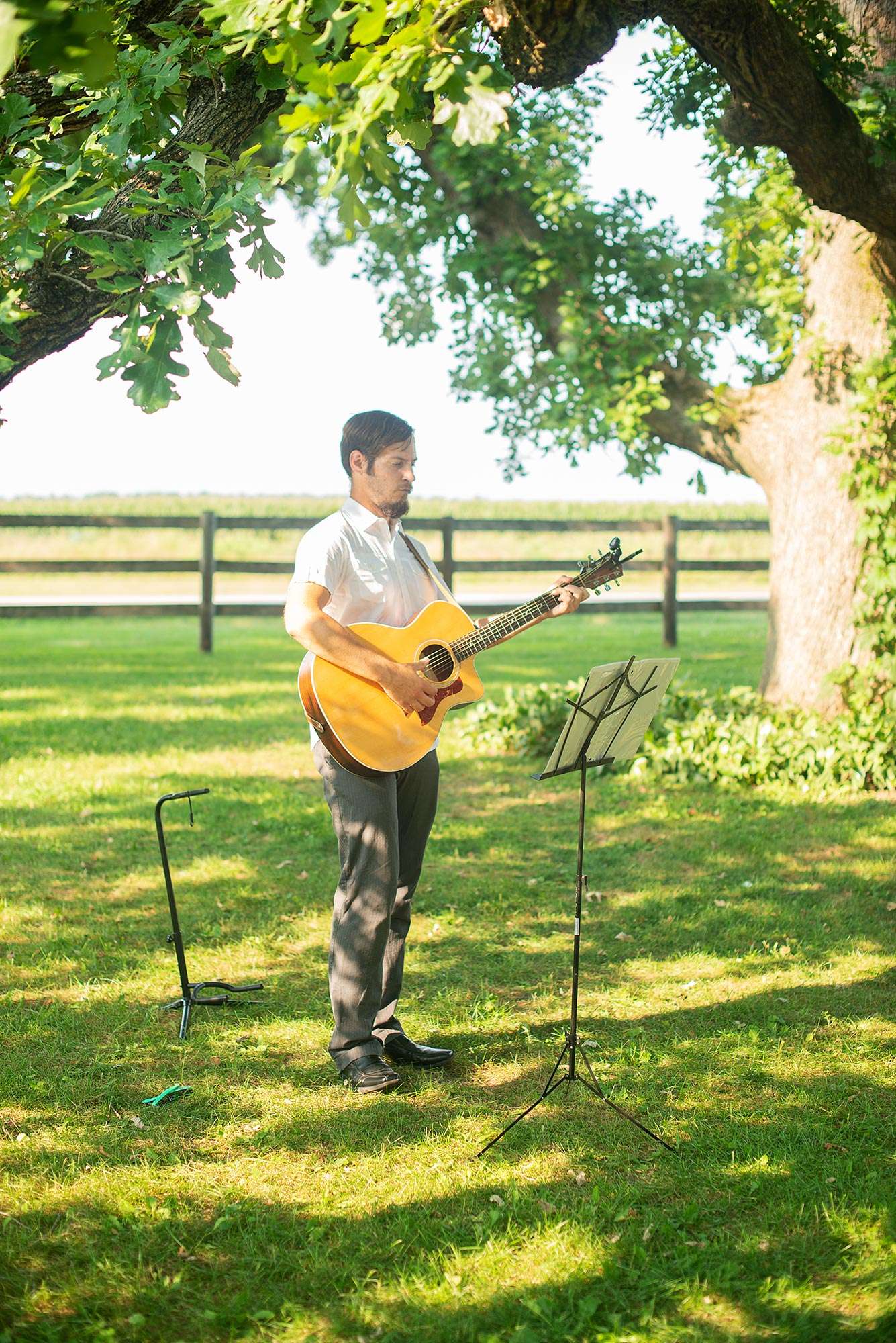 Guitar musician from Strategic plays at ceremony Guitar musician from Strategic plays at ceremony
