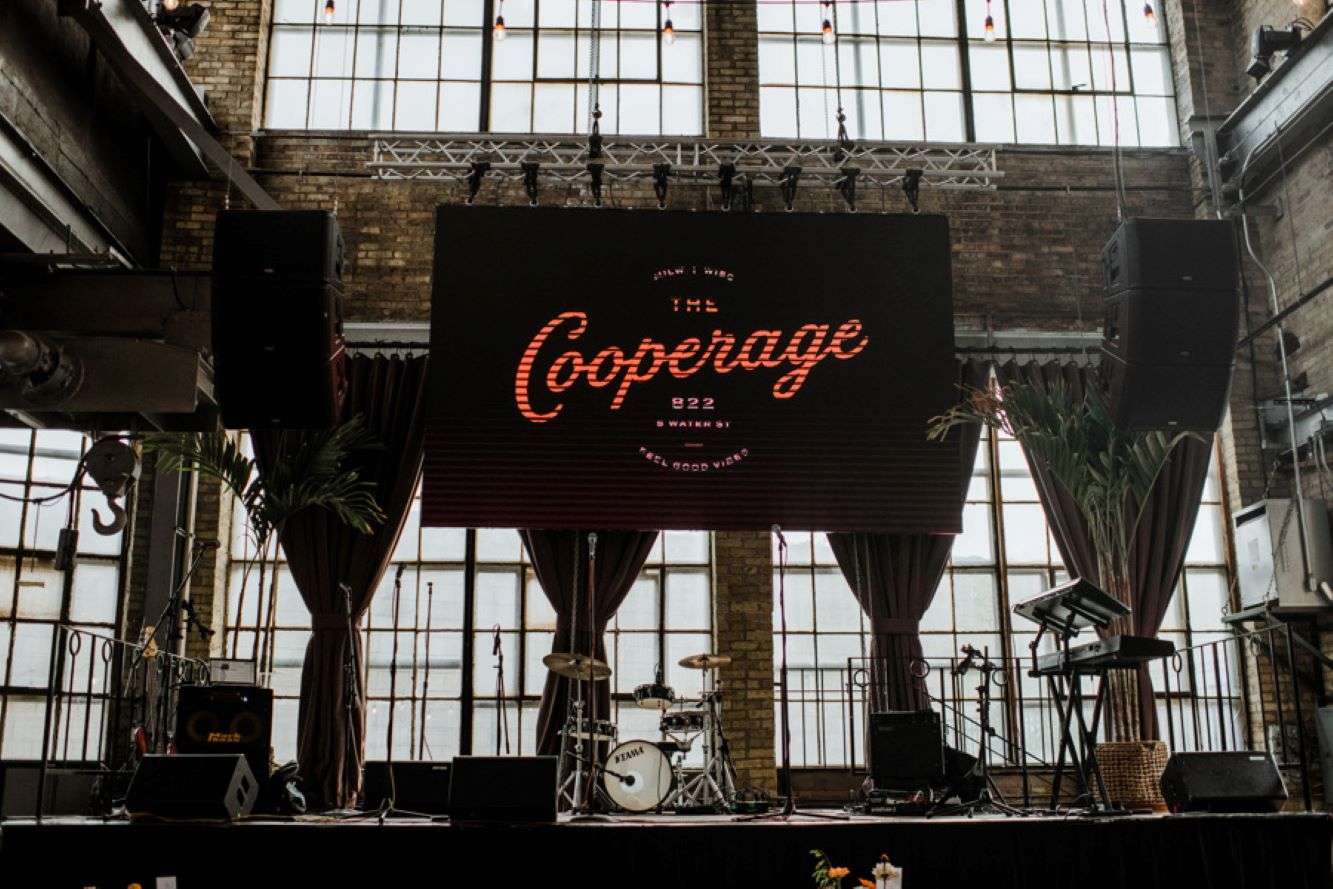 Live wedding entertainment can take center stage at the Cooperage for all of your guests to enjoy.