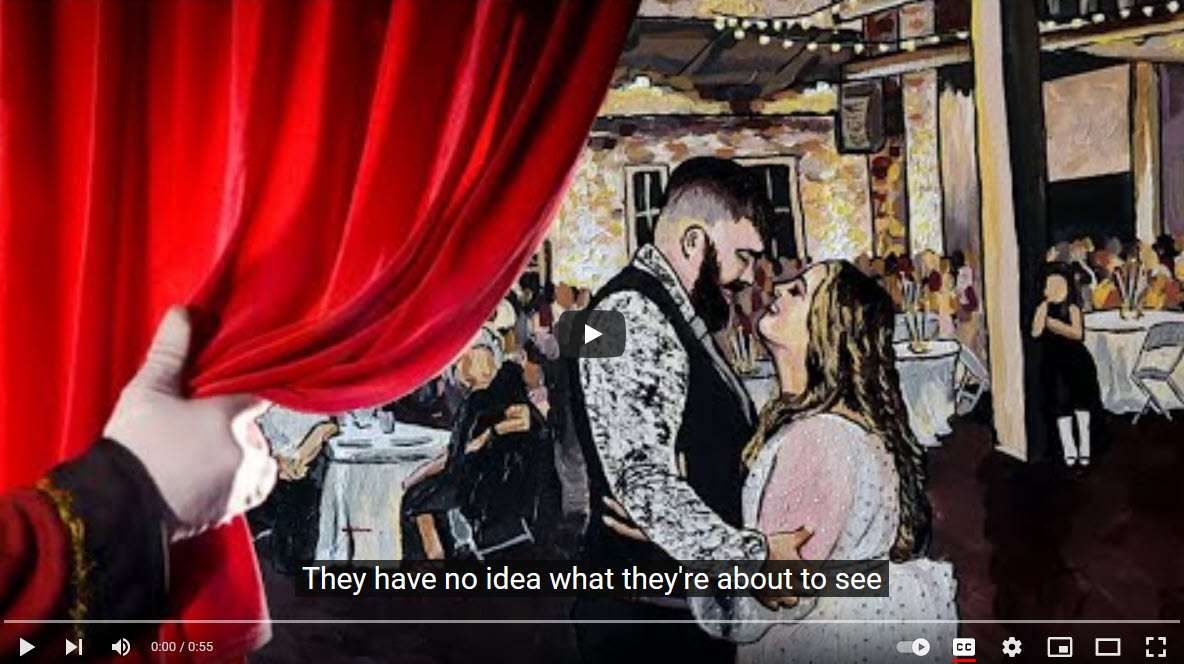 First Dance Wedding Painting Reveal, Maria and Josh. 08/02/2021