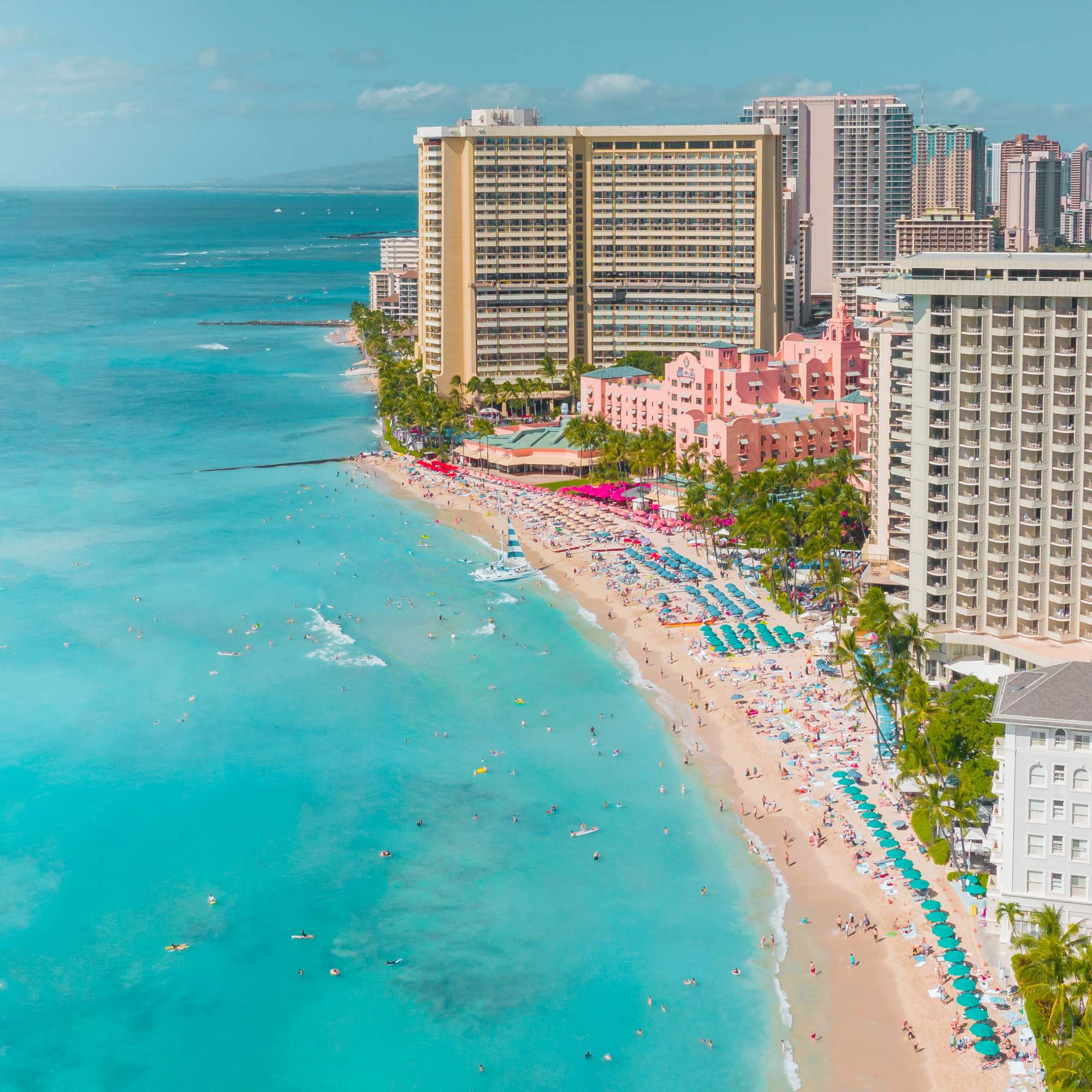Resorts on ocean beach
