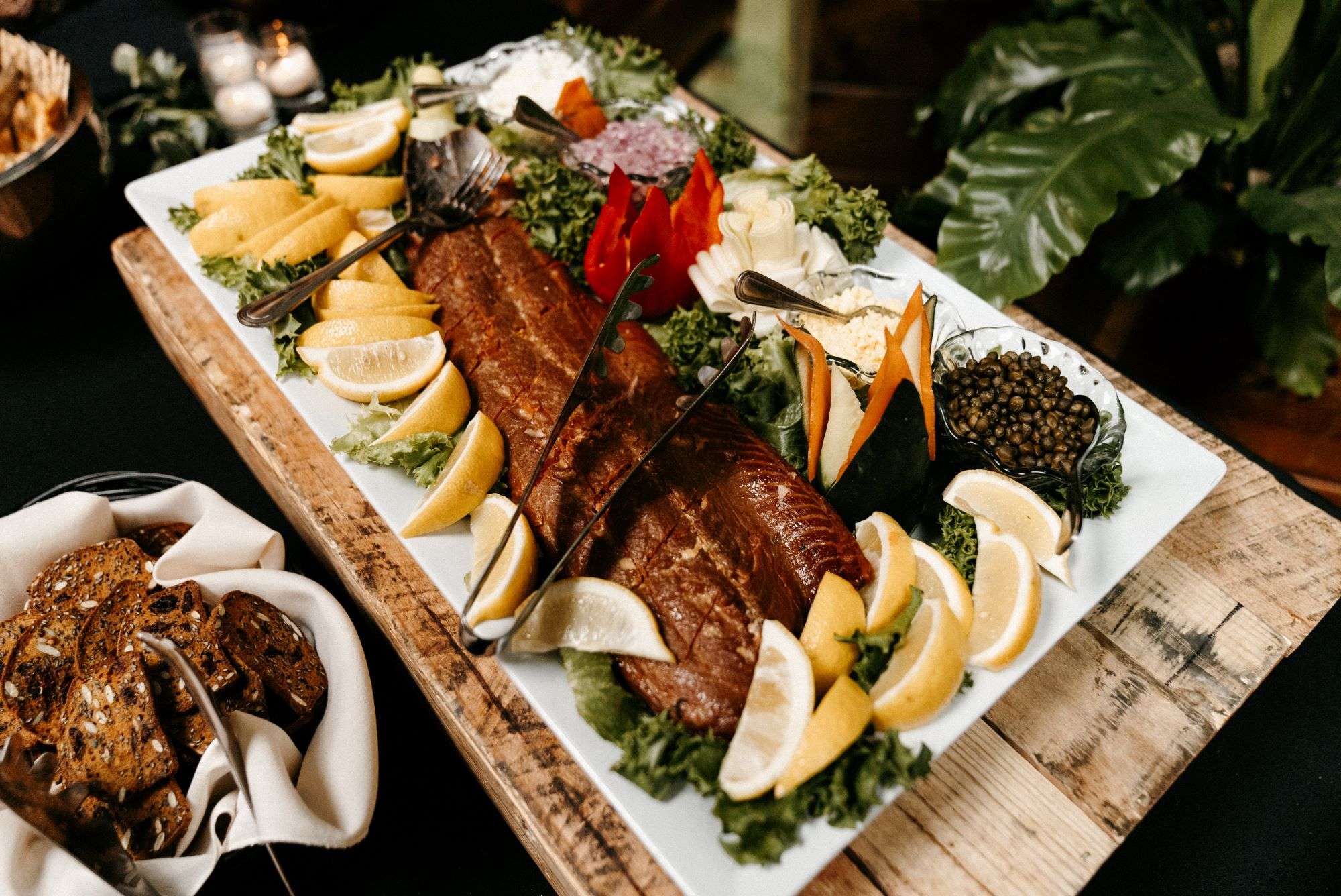 Mouth watering seafood options by Saz's Catering