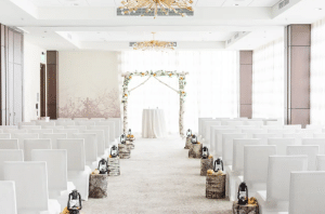 Ceremony set for elegant wedding at The Westin Milwaukee