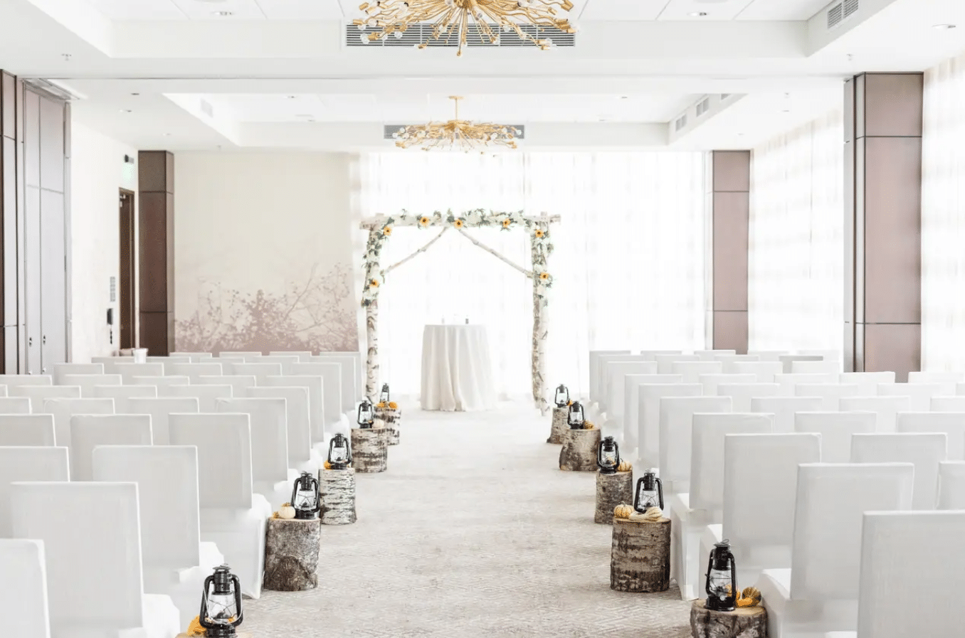 Ceremony set for elegant wedding at The Westin Milwaukee