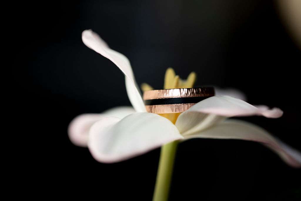 Gold and black mens wedding band from Craig Husar.