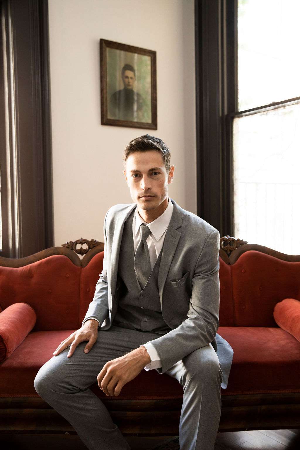 dubois-formalwear-grey-suit Mens grey suit and site or tuxedo from DuBois Formalwear.