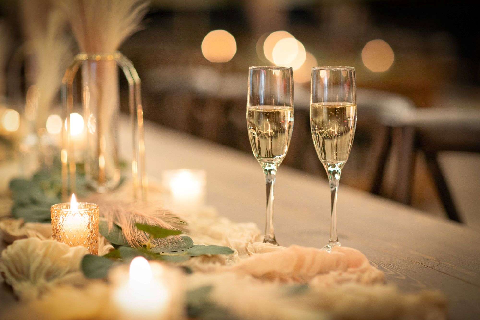 Champagne toast at Venue 3 located in Milwaukee's 3rd Street Market Hall