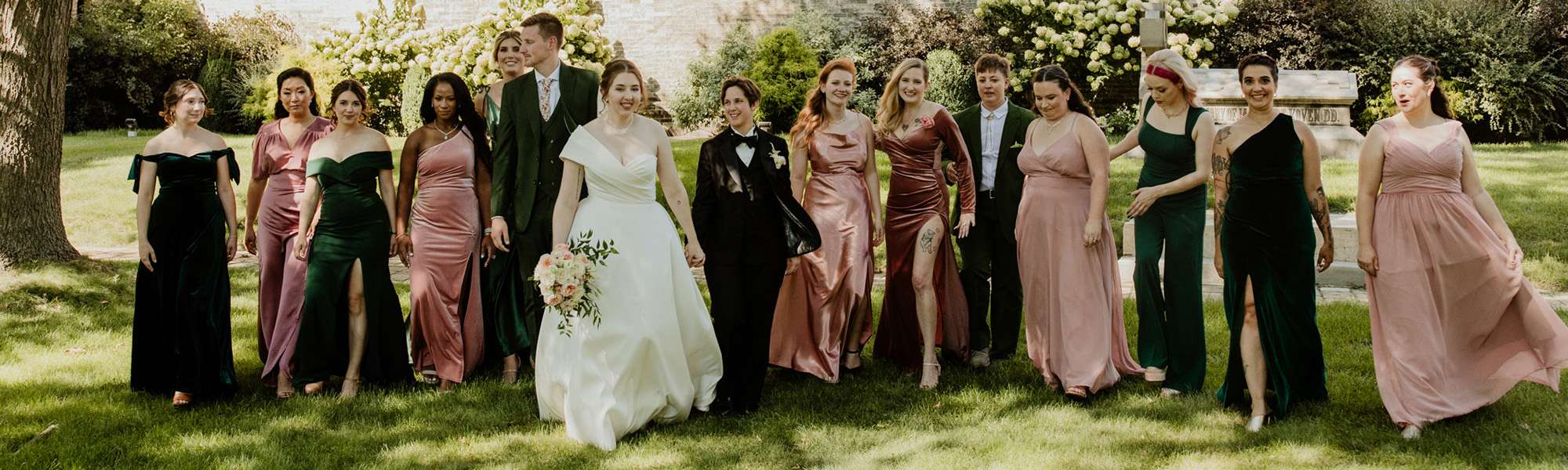 Dusty Rose and Emerald Green Wedding at The DeKoven Center