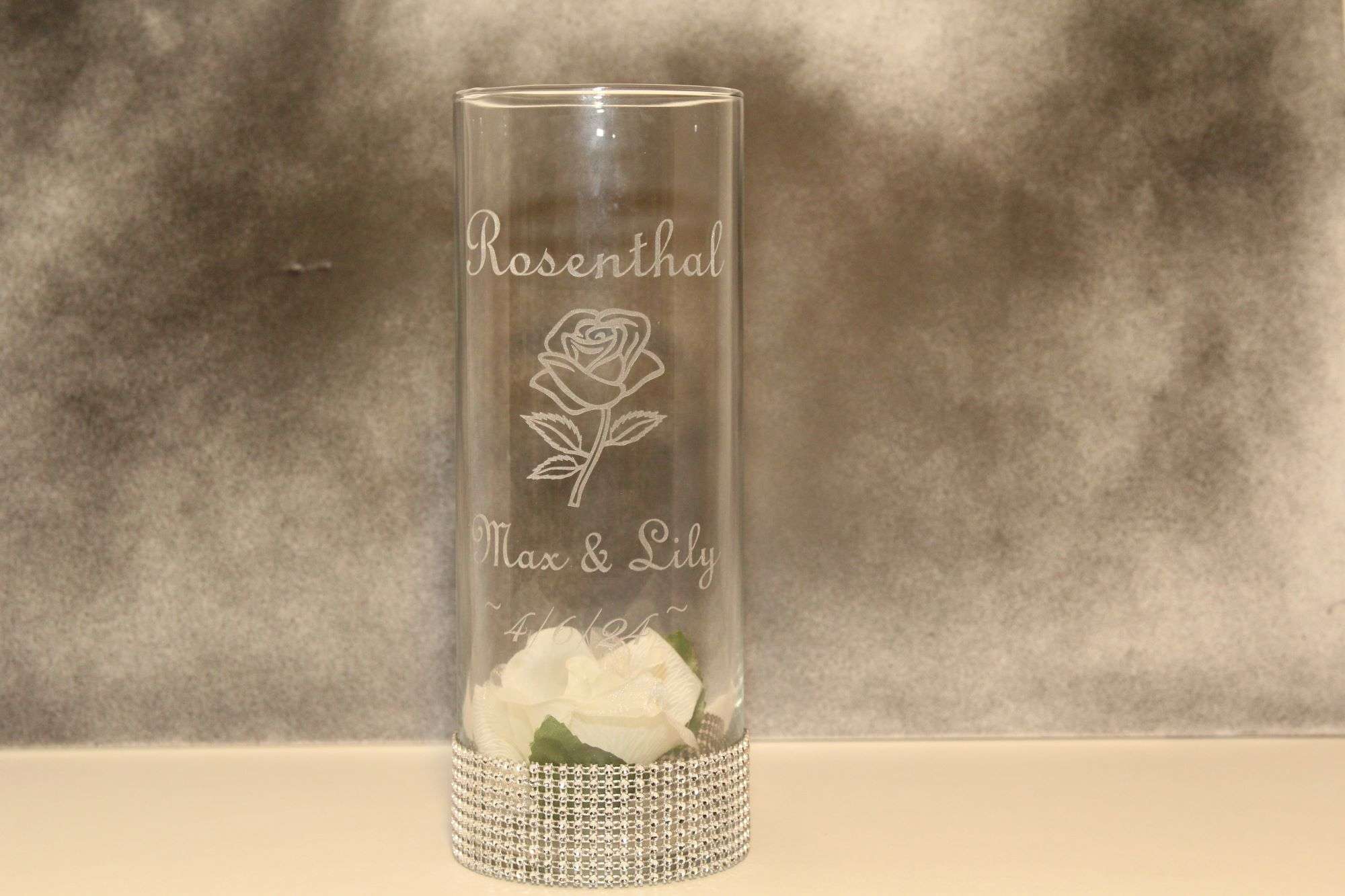 Etched unity candle by Lazering Memories