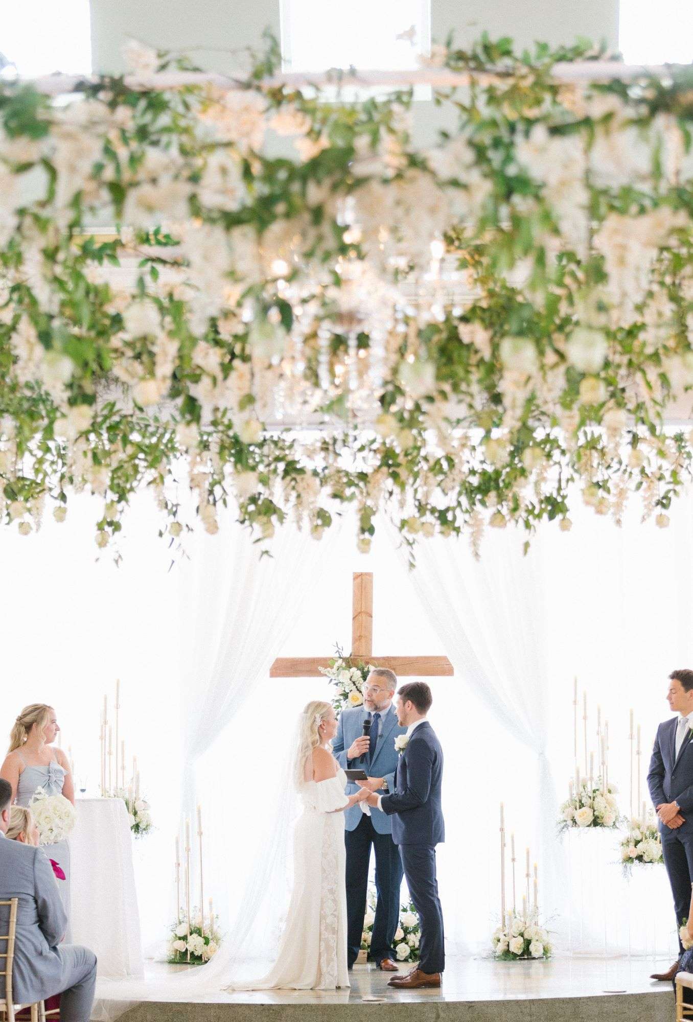Reflections of You can create jaw dropping hanging floral arrangments to wow your guests