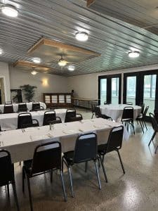 The Silver Room at Sterling Chalet is a small space with a bright and open concept.