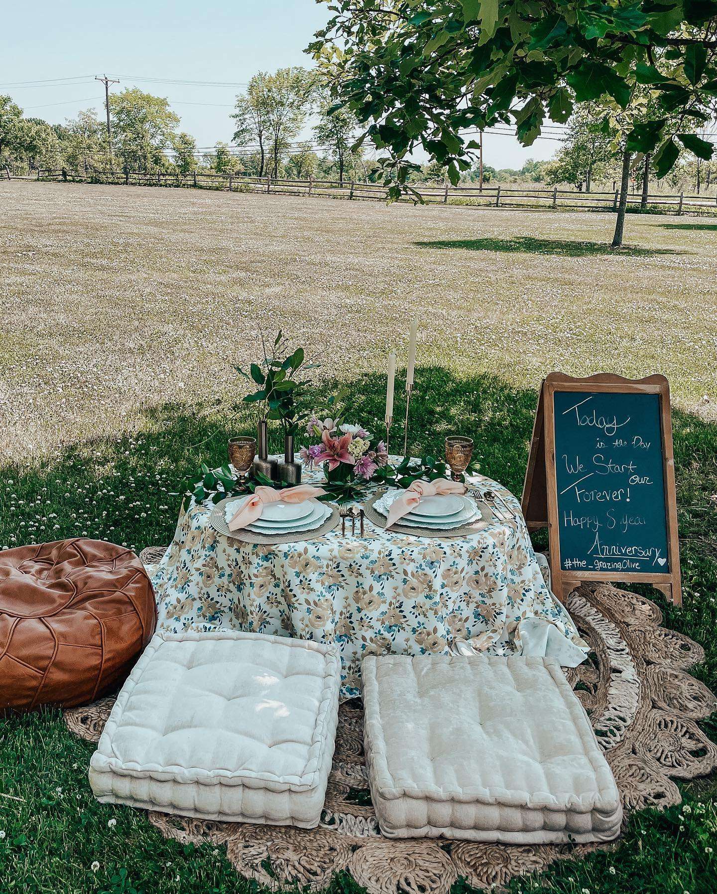 boho lounge set by The Grazing Olive