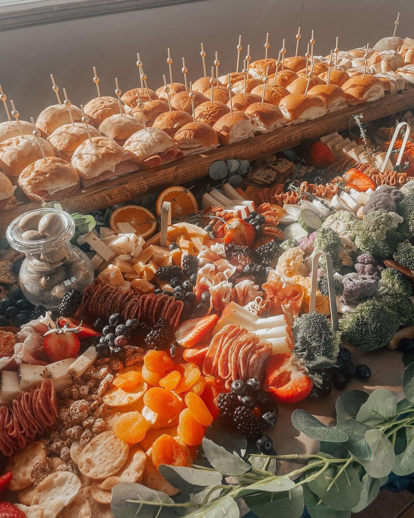 Charcuterie table provided by The Grazing Olive