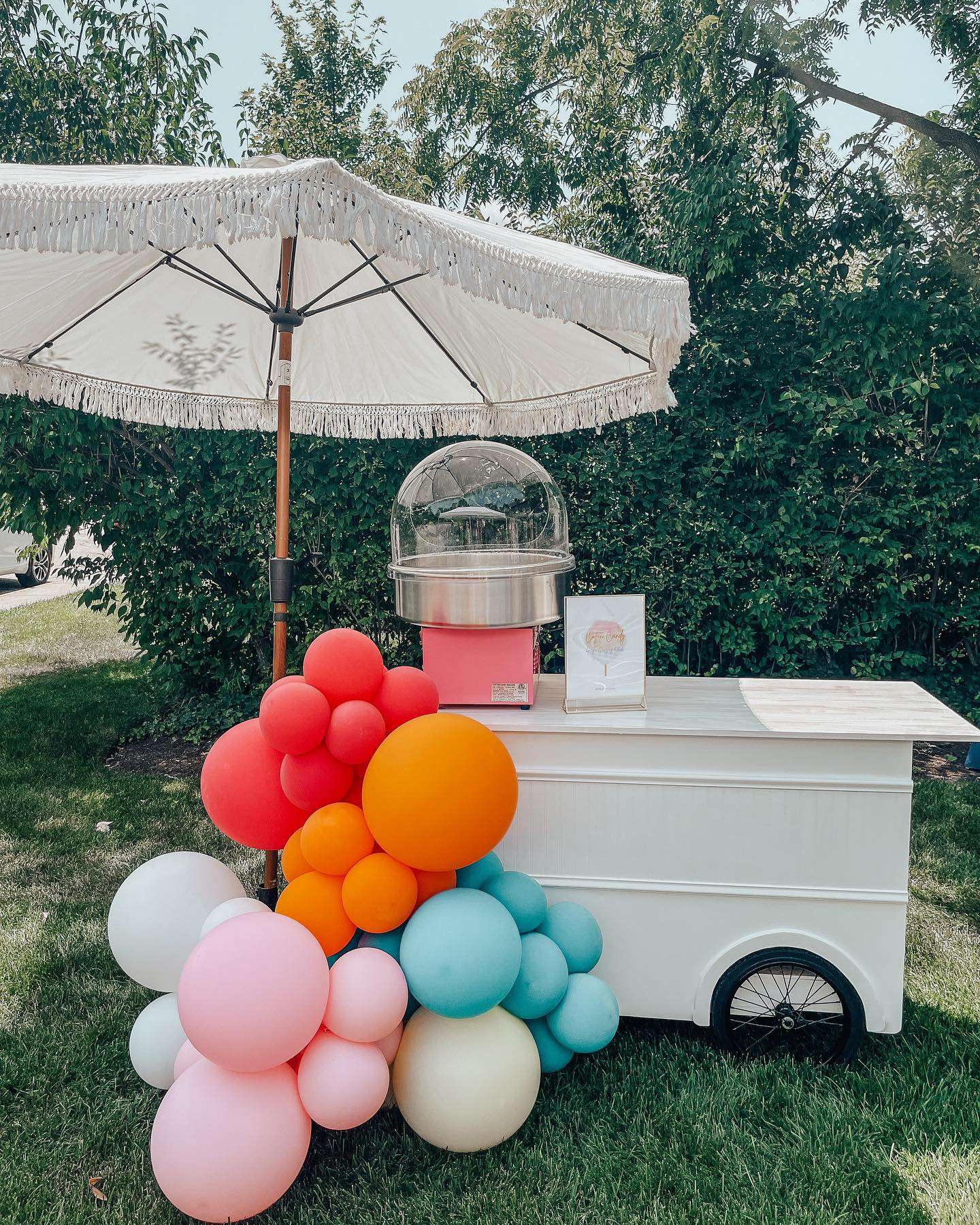 cotton candy cart by The Grazing Olive