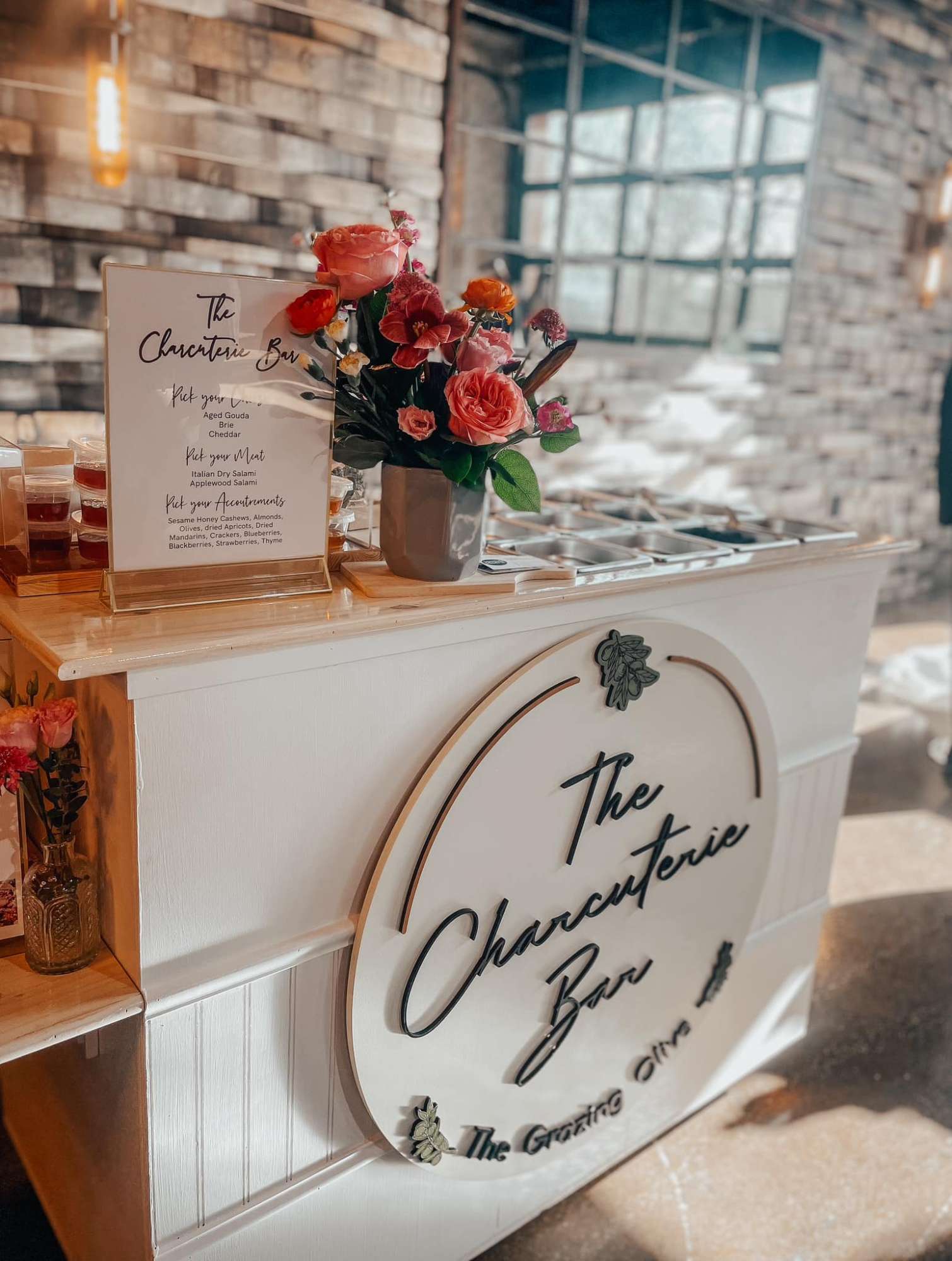 custom bar service and signage by The Grazing Olive