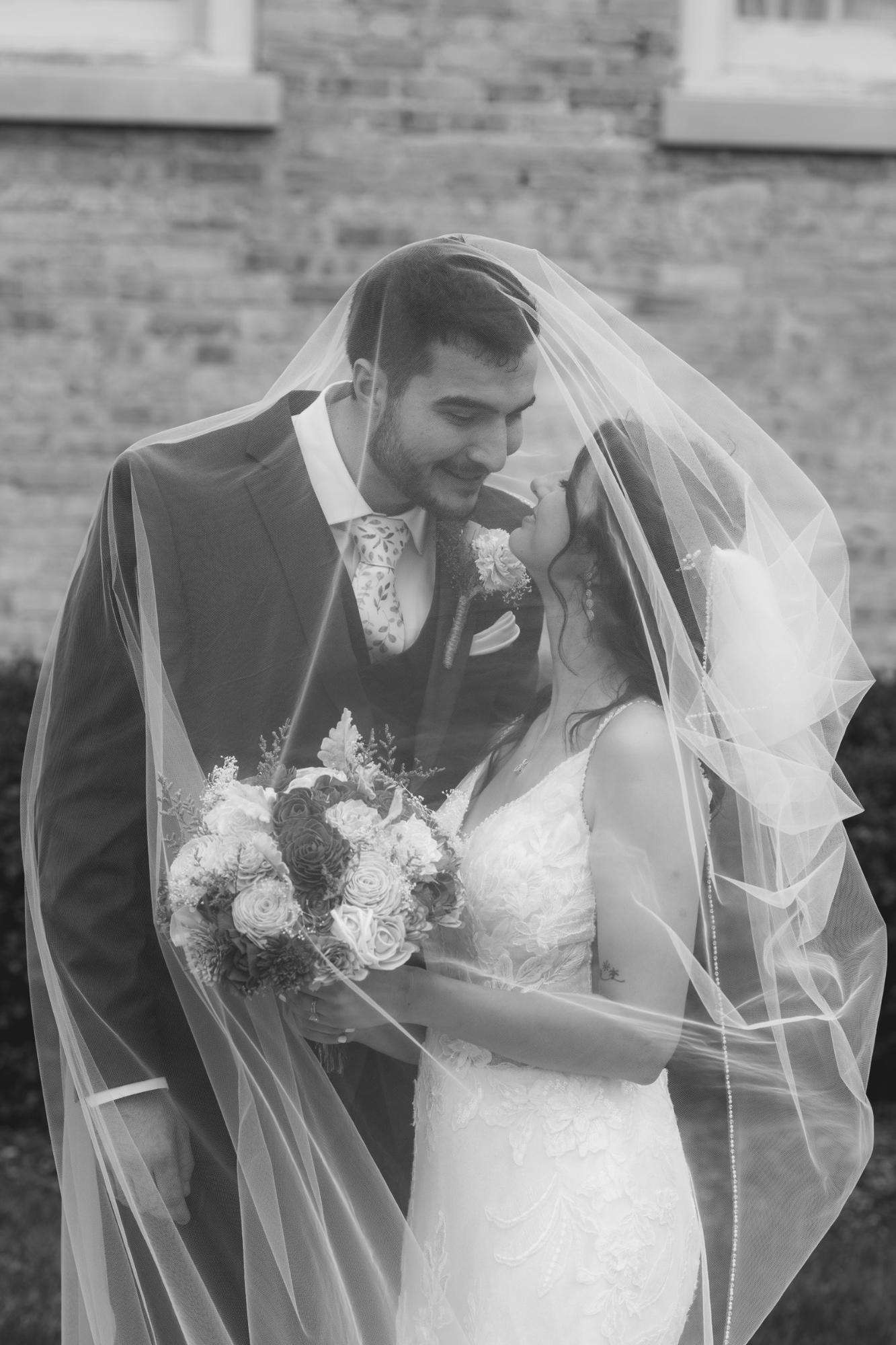A Bit of Rustic for a Chandelier Ballroom Wedding