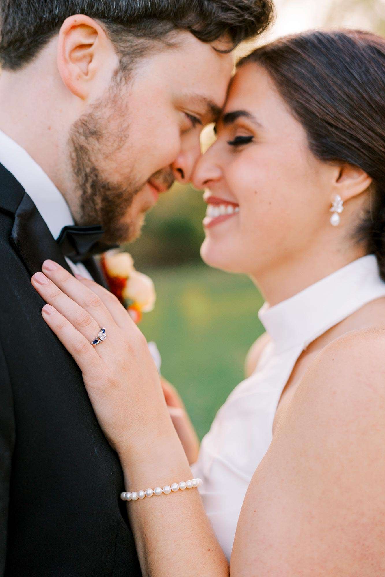 couple with heads together, smiling couple with heads together, smiling