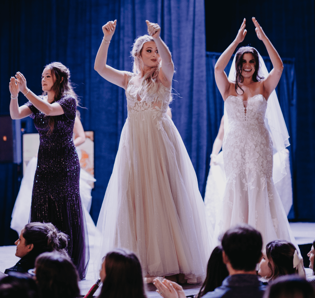 Choreographed fashion show with multiple wedding gown designers at Wonderful World of Weddings. Choreographed fashion show with multiple wedding gown designers at Wonderful World of Weddings.