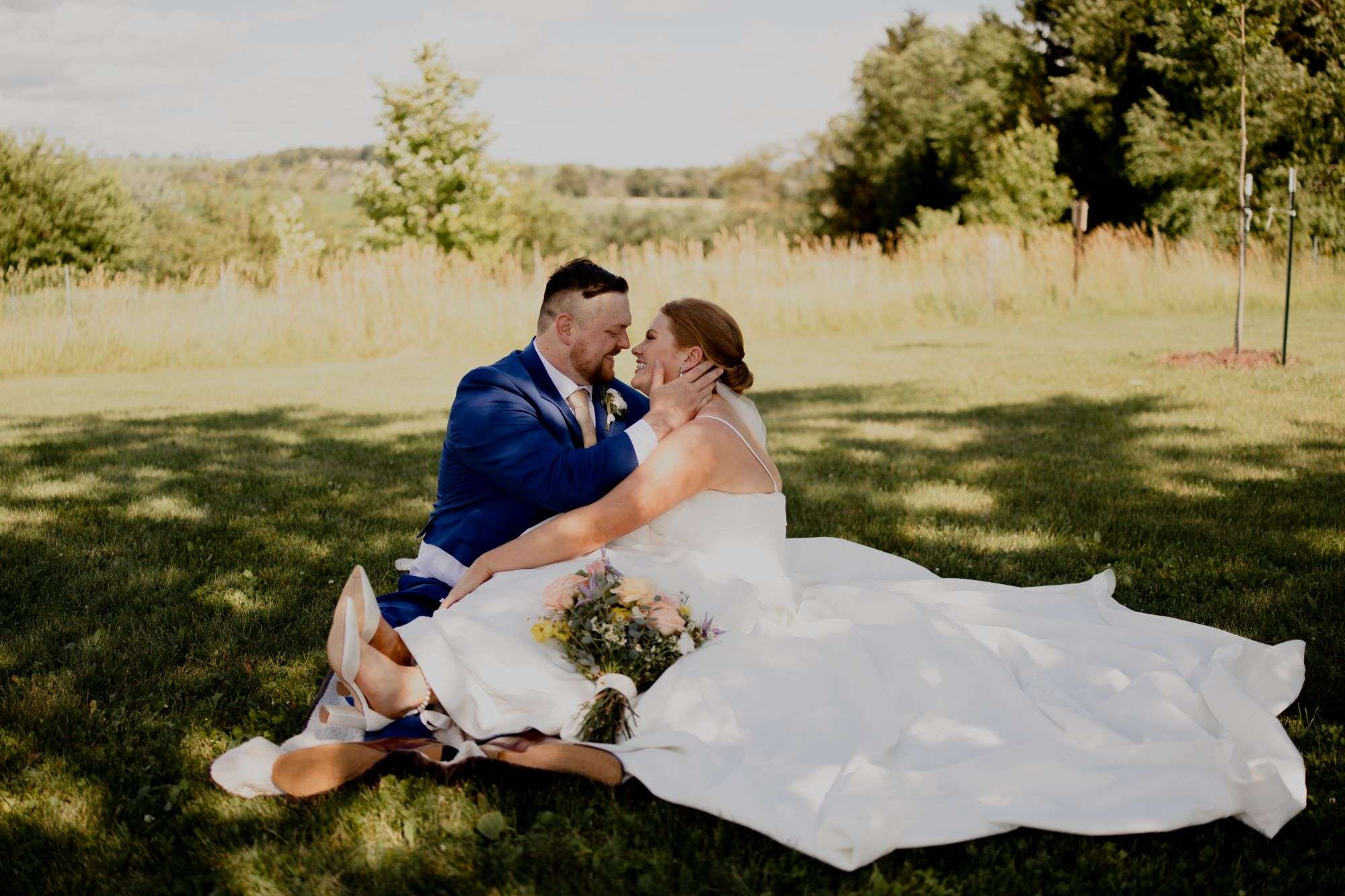 Wildflowers Compliment This Beautiful Wedding at Chandelier Ballroom