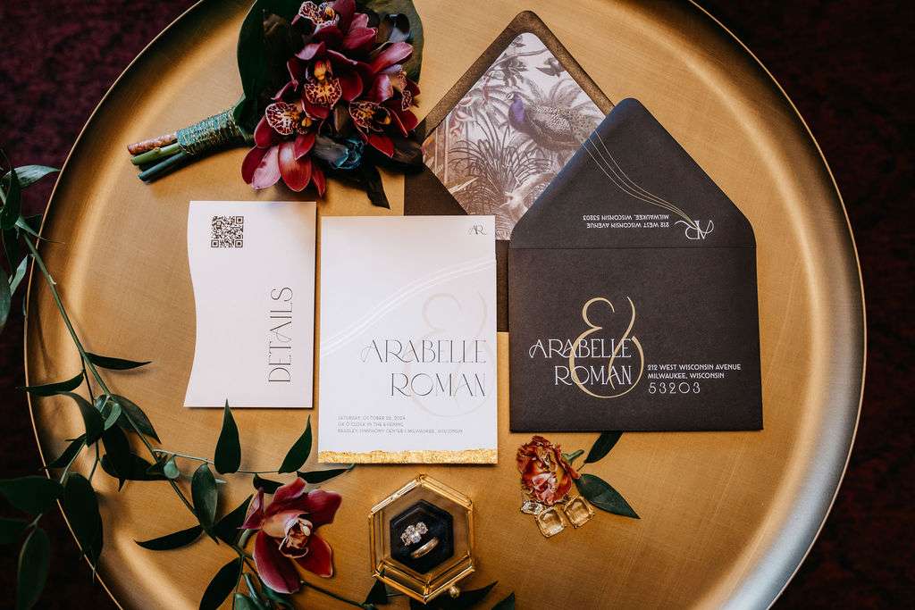 A Symphony of Design: Invitations, Linens and Floral Design
