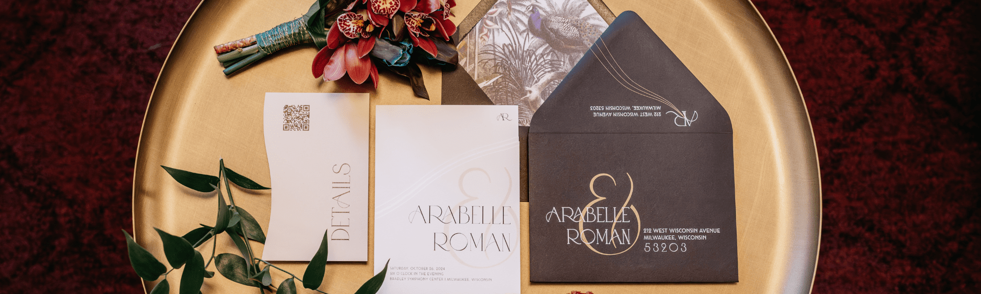 A Symphony of Design: Invitations, Linens and Floral Design