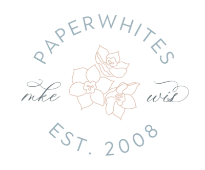 Paperwhites Milwaukee Seal Logo. Paperwhites