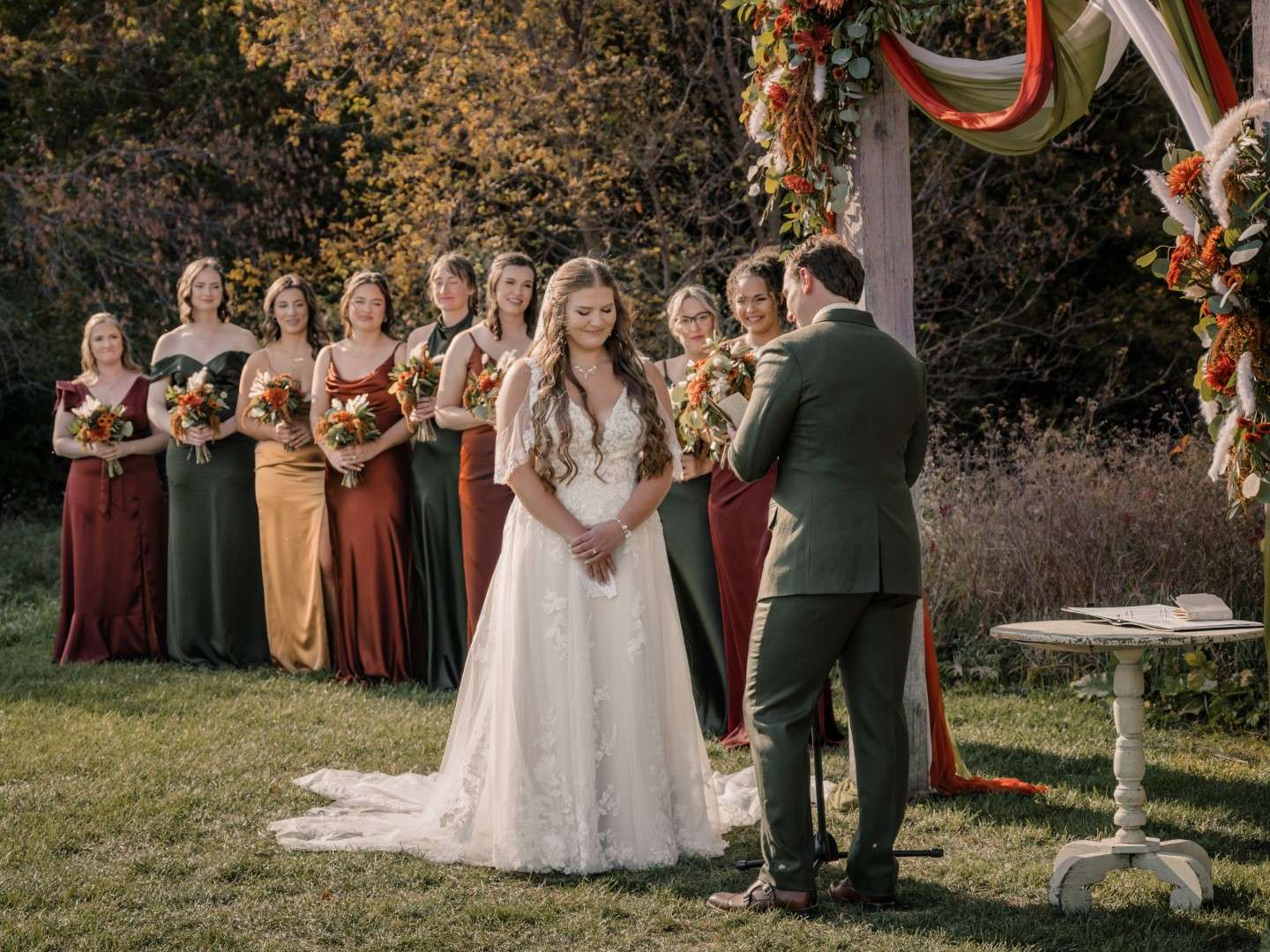 Moody Fall Wedding at The Bowery Barn