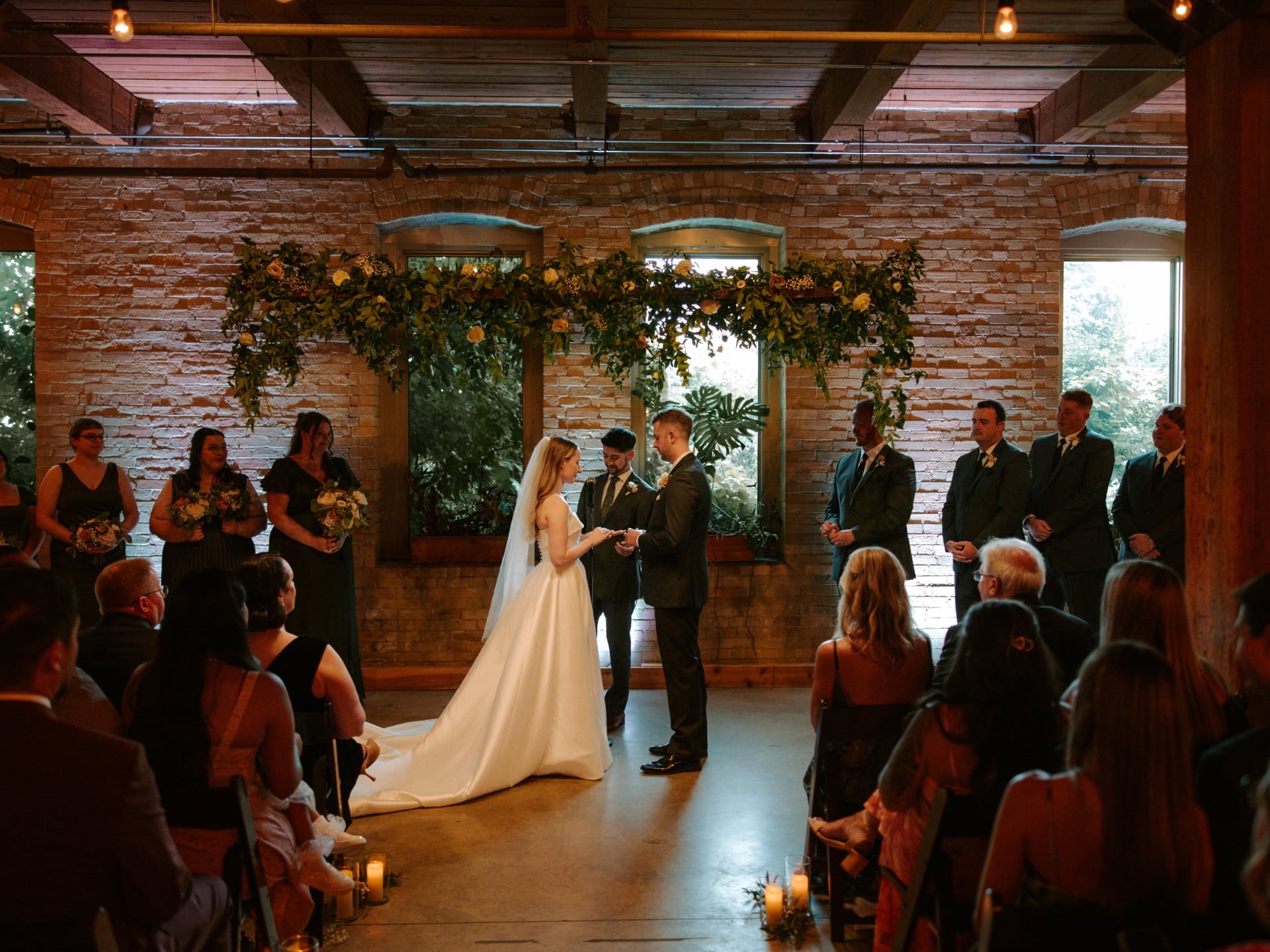 Wedding reception at Tenzing Events - Azar Space in Milwaukee on Seeboth Street.