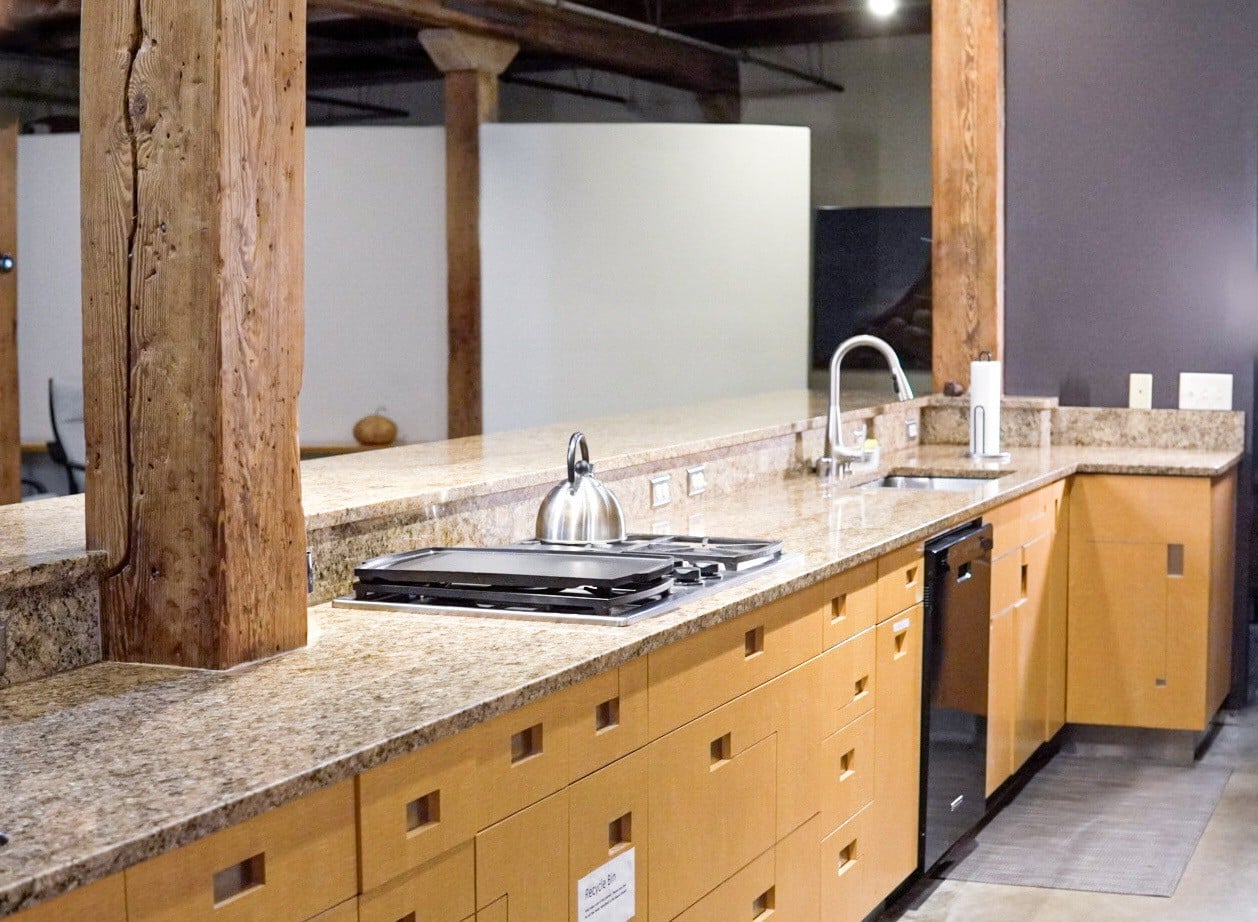 The Nest kitchen in overnight rental/