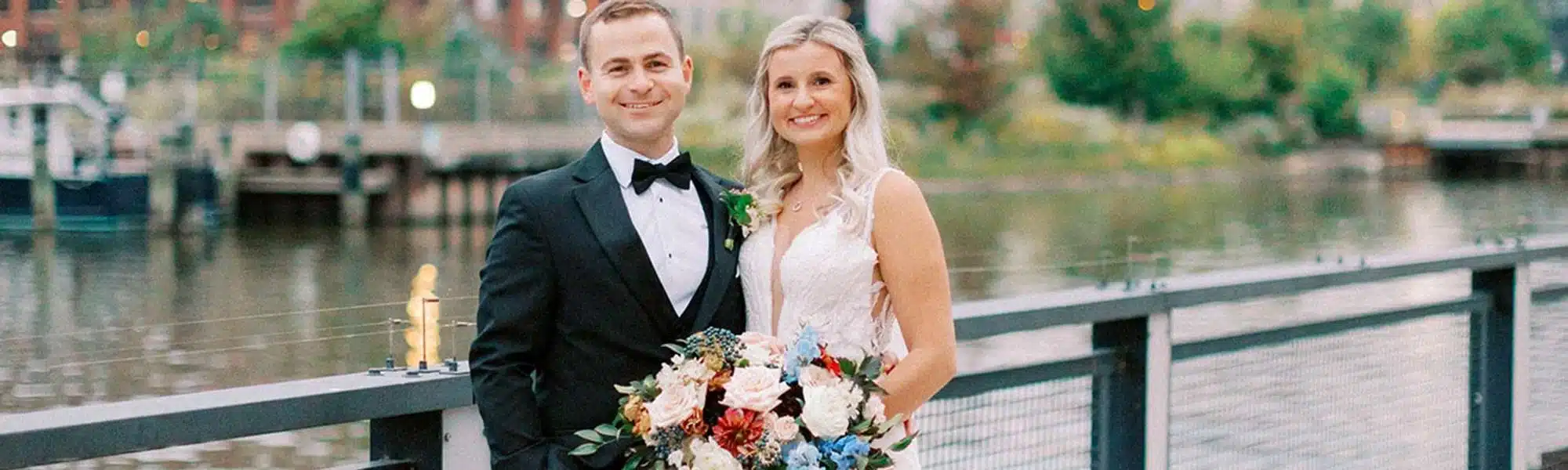 Chambray Blue & Moss Green Elegance at Harley-Davidson Museum