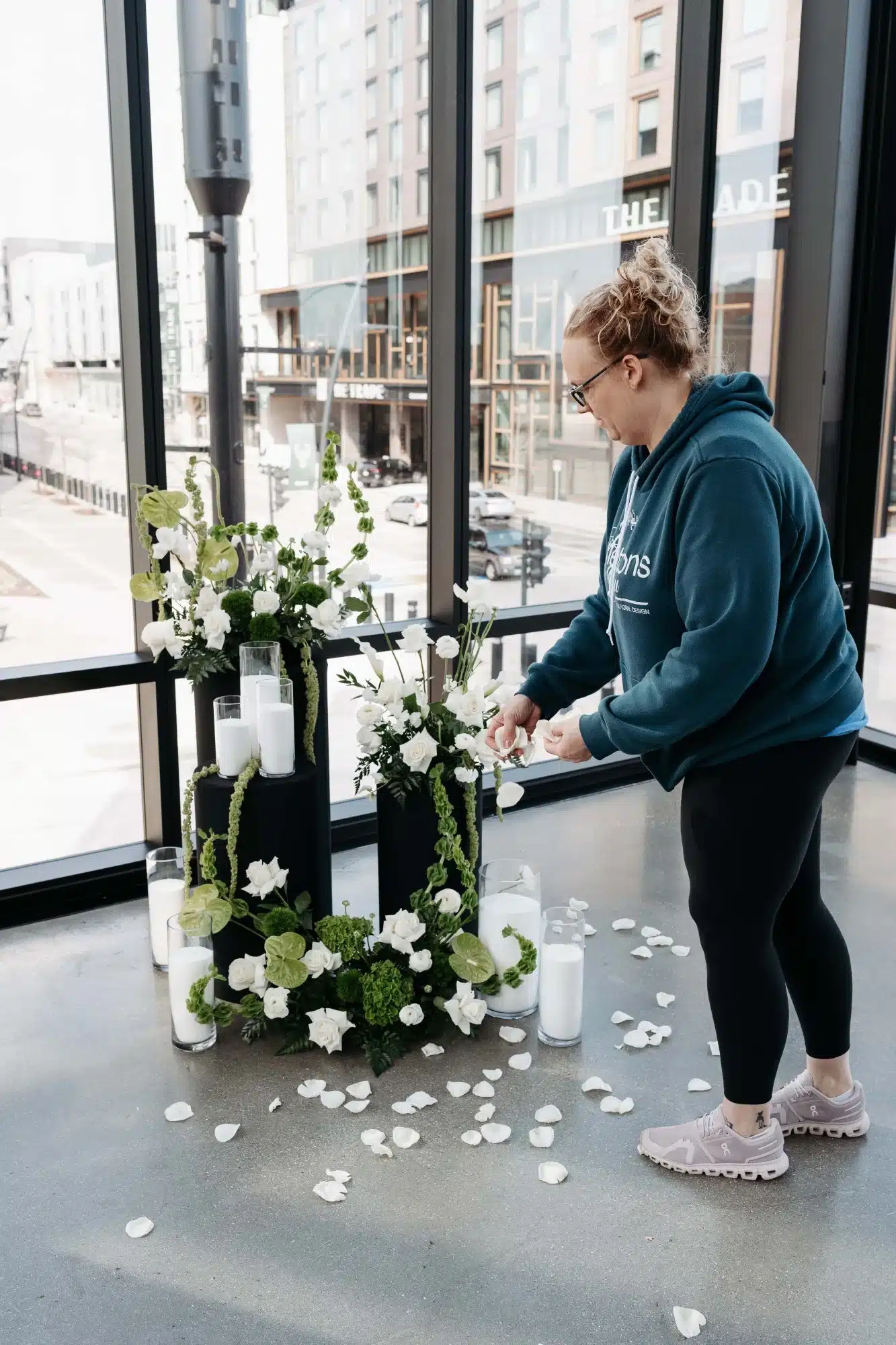 Behind the scenes of floral arrangements being designed by Reflections of You for styled shoot. Behind the scenes of floral arrangements being designed by Reflections of You for styled shoot.