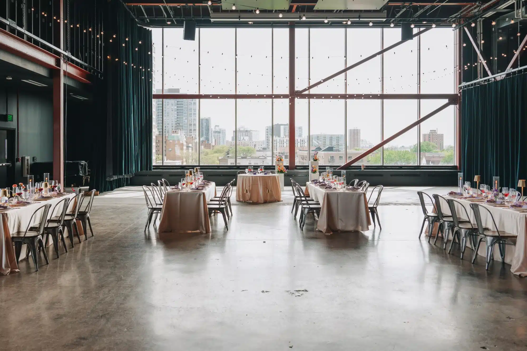 Reception styled shoot at Jan Serr Studio with champagne linens from Event Essentials, florals from Vines and Violet and more! Reception styled shoot at Jan Serr Studio with champagne linens from Event Essentials, florals from Vines and Violet and more!