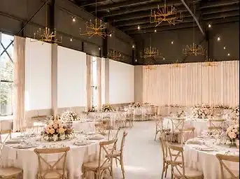 Tennyson Wedding Set up 1 - Wooden Chairs