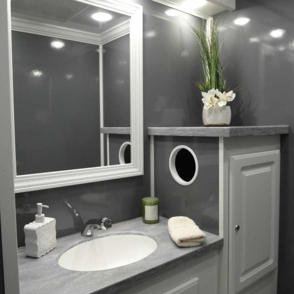 Interior of VIP Luxury Restroom Trailers by Arnold’s Environmental Services