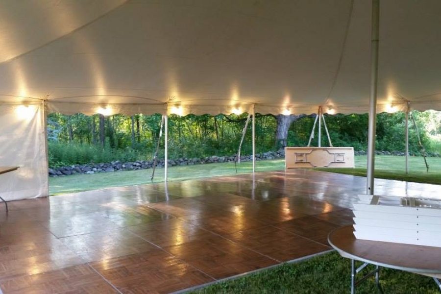 Dance floor and tent from Brookfield Party Rental