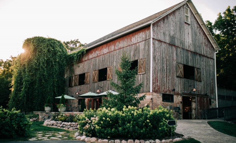 The exterior of the Farm at Dover- A Wisconsin wedding venue